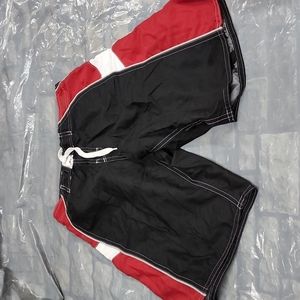 Old navy large red and black swim trunks size large